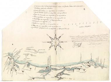 <p>Mapa de Tlacotalpa del navegante sevillano Francisco Gali. / US</p>