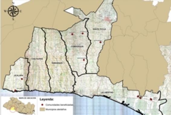 <p>Mapa de situación de la zona de actuación en El Salvador.</p>