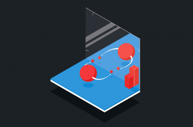 <p>La transformación de simetría CP cambia una partícula con la imagen especular de su antipartícula. La colaboración de LHCb ha observado la descomposición de esta simetría en las desintegraciones del mesón D0<sup> </sup>(ilustrado por la esfera grande a la derecha) y su contraparte de antimateria, el anti-D0 (esfera grande a la izquierda), en otras partículas (esferas más pequeñas). El grado de la descomposición se dedujo de la diferencia en el número de desintegraciones en cada caso (barras verticales, solo para la ilustración). / CERN</p>