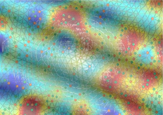 <p>Imagen experimental de la red de vórtices en la fase desordenada. / UAM</p>