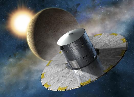 <p>Ilustración del satélite cartografiando la Vía Láctea / ESA–D. Ducros.</p>