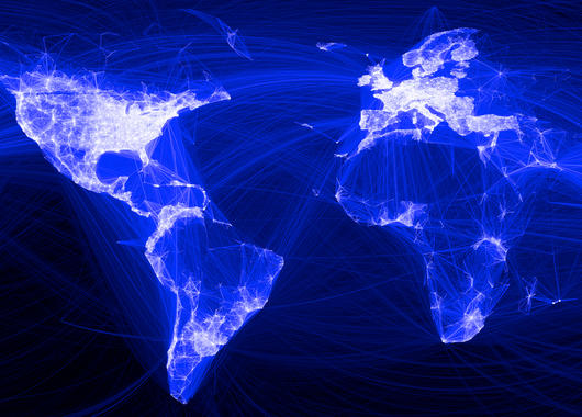 <p>Mapa de las interconexiones de Facebook. / Paul Butler</p>