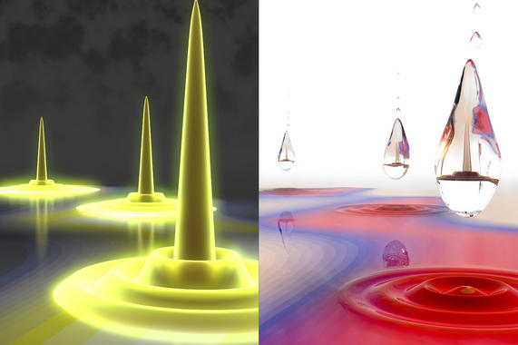 <p>Dropletones flotando en un mar de plasma. Sus características los asemejan a gotas de líquido. / Brad Baxley</p>