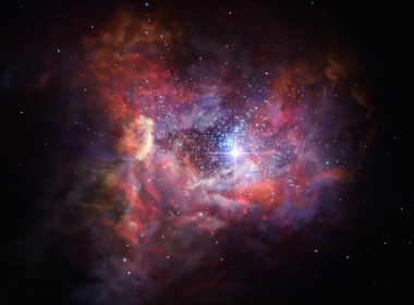 <p>Representación artística de la galaxia A2744_YD4 / ESO/M. Kornmesser</p>