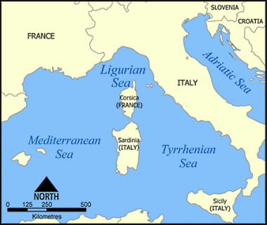 <p>Los investigadores han analizado la cantidad de uranio-236 en el Mar de Liguria, en el Mediterráneo noroccidental. / Wikipedia</p>