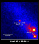 
<!-- START: including template: extension/sinc/design/ezwebin/templates/content/datatype/view/ezxmltags/paragraph.tpl (design:content/datatype/view/ezxmltags/paragraph.tpl) -->
<p>El telescopio Fermi detecta la explosión gamma de la nova. 
<!-- START: including template: extension/sinc/design/standard/templates/content/datatype/view/ezxmltags/link.tpl (design:content/datatype/view/ezxmltags/link.tpl) -->
<a href="http://www.plataformasinc.es/index.php/esl/imagenes/inicio/(imagen)/58797" target="_self">Imagen</a>
<!-- STOP: including template: extension/sinc/design/standard/templates/content/datatype/view/ezxmltags/link.tpl (design:content/datatype/view/ezxmltags/link.tpl) -->
: NASA/DOE/Fermi LAT Collaboration</p>
<!-- STOP: including template: extension/sinc/design/ezwebin/templates/content/datatype/view/ezxmltags/paragraph.tpl (design:content/datatype/view/ezxmltags/paragraph.tpl) -->
