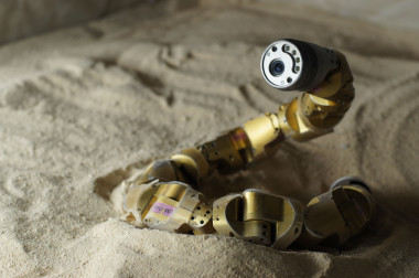 <p>Los investigadores implementan el <em>sidewinding </em>en robots para que repten sobre la arena sin hundirse. / Nico Zevallos y Chaochui Gong</p>