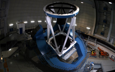 <p>El telescopio de 3,5 metros del observatorio de Calar Alto, desde el que operará CARMENES. / IAA (CSIC)</p>