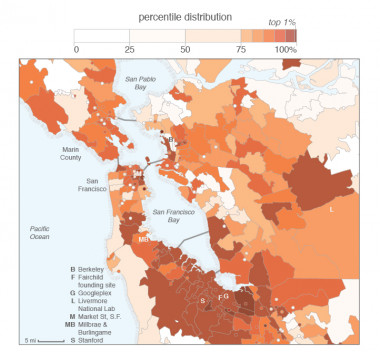 <p>Mapa de la calidad empresarial en San Francisco. / RJ Andrews </p>