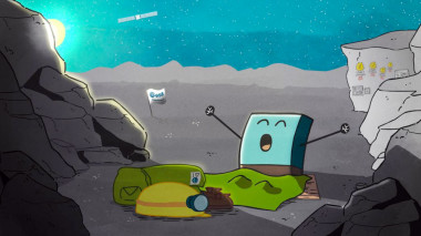 <p>Ilustración que acompaña al tuit de Rosetta: "¡Increible noticia. Mi ‘aterrizador’ Philae está despierto!". / ESA</p>