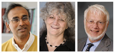 <p>Venkatraman Ramakrishnan, Ada E. Yonath y Thomas A. Steitz. Fotos: Premios Nobel.</p>
