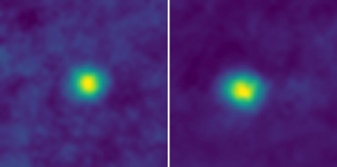 <p>Estas imágenes en falso color de los objetos 2012 HZ84 (izquierda) y 2012 HE85 del cinturón de Kuiper, captadas en diciembre de 2017, son las captadas más lejos de la Tierra por una nave espacial. / NASA/JHUAPL SwRI</p>