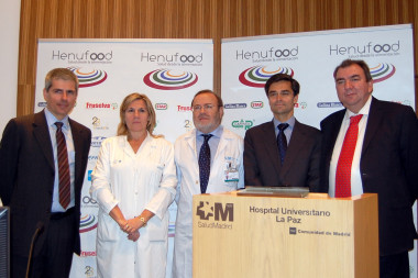 <p>Equipo del proyecto HENUFOOD. Foto: Hospital La Paz de Madrid. </p>