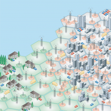 <p>La revista <em>Nature Reviews Materials </em>ha elegido para su portada esta ilustración sobre el potencial de los dispositivos fotónicos integrados basados en grafeno para las comunicaciones de próxima generación. / Lauren V. Robinson/Springer Nature Ltd.</p>