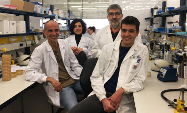 <p>El equipo de investigadores que ha realizado el estudio. De izquierda a derecha: Ivan Erill, Pilar Cortés, Jordi Barbé y Miquel Sánchez-Osuna. / UAB</p>