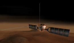 Ilustración de la nave Mars Express. / NASA/JPL/Corby Waste.