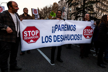 <p>Manifestación contra los desahucios en Madrid. / Wikimedia</p>