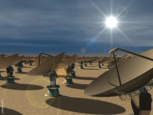 <p>El proyecto <em>Square Kilometre Array</em> tendrá 3.000 antenas en dos continentes. Imagen: SKA.</p>
