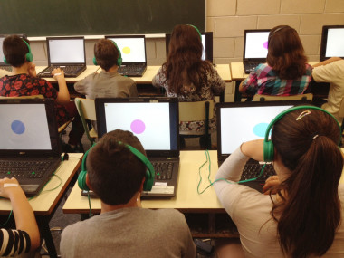 <p>Una de las aulas donde se realizaron los tests del proyecto Breathe. / ISGlobal</p>