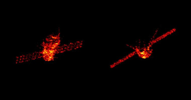 <p>Imágenes radar del laboratorio espacial Tiangong-1 tomadas en marzo cuando la nave estaba a unos 270 km de altura. / Fraunhofer FHR</p>