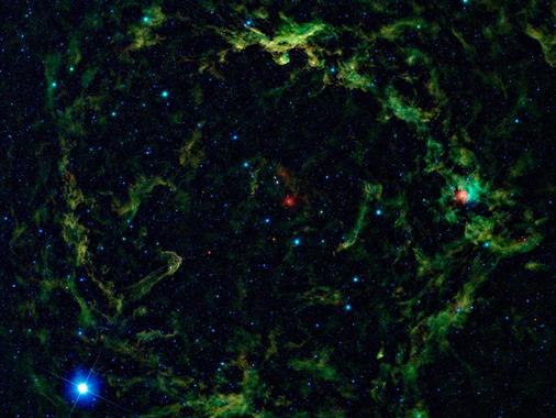 <p>Nebulosa gigante alrdedor de <em>Lambda Orionis</em> captada por WISE. <a href="http://www.agenciasinc.es/esl/imagenes/inicio/(imagen)/78847" target="_self">Imagen:</a> NASA/JPL-Caltech/UCL. </p>