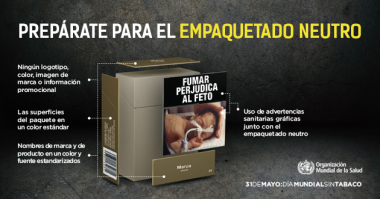 <p/>Campaña de llamamiento de la OMS para que todos los países se preparen para el empaquetado neutro de los productos de tabaco. / OMS” /><span style=