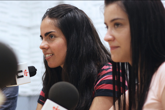 <p>Alumnas de la Facultad de Ciencias de la Comunicación de la Universidad Rey Juan Carlos. / URJC</p>