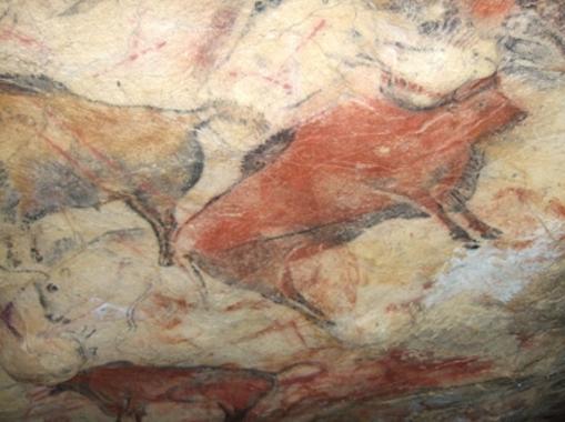<p>Bisontes en la Sala de Polícromos de la cueva de Altamira (Cantabria). Imagen: Sergio Sánchez-Moral.</p>
