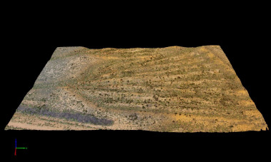 <p>Reconstrucción en 3D de la zona minera del valle del Eria /Javier F. Lozano</p>