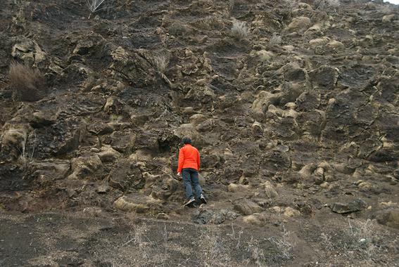 <p>Pillow-lavas en en Campotéjar (Granada). Fotografía de Luis Carcavilla-IGME</p>