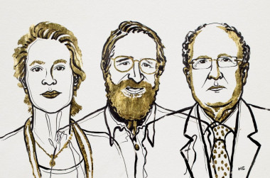 <p>Los Premios Nobel de Química de 2018: Frances H. Arnold, George P. Smith y Sir Gregory P. Winter. / Niklas Elmehed. © Nobel Media</p>