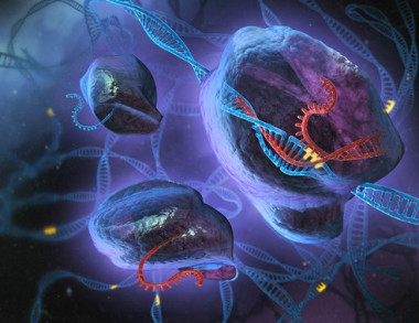 <p>IlustraciÃ³n artÃ­stica de CRISPR en plena acciÃ³n. / Stephen Dixon</p>