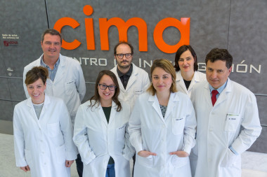 <p>De izquierda a derecha: Itziar Otano, Pedro Berraondo, Maite Álvarez, Álvaro Teijeira, Luna Minute, Carmen Ochoa e Ignacio Melero. / Manuel Castells</p>