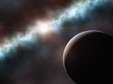 <p>Impresión artística del disco alrededor de la estrella joven T Cha. Imagen: ESO/L. Calçada.</p>