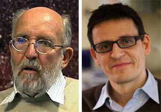 <p>Los astrofísicos suizos Michel Mayor y Didier Queloz han recibido el Premio Fundación BBVA Fronteras del Conocimiento en la categoría de Ciencias Básicas. Imagen: Fundación BBVA.</p>