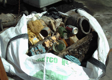 <p>Basura marina recogida por pescadores en los caladeros situados entre Alicante y cabo de Palos. / Santiago García Rivera</p>