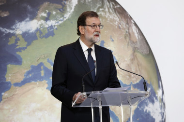 <p>Mariano Rajoy, durante su intervención en la inauguración de dos jornadas de debate “España, juntos por el clima” que se celebran hoy y mañana. / EFE/Chema Moya</p>