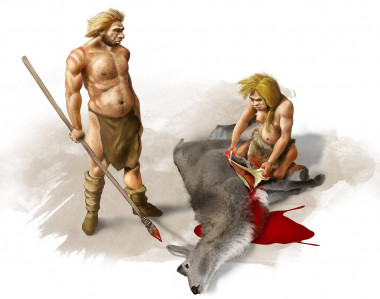 <p>Pareja neandertal. / José Antonio Peñas (SINC)</p>