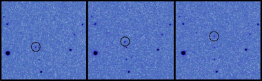 <p>Imágenes consecutivas del asteroide 2012 DA14. Imagen: OAM.</p>