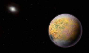 <p>Un hipotético planeta X o 9 como el de la imagen podría existir en los confines del sistema solar, afectando al planeta enano ‘El Duende’ recién descubierto. / Ilustración de Roberto Molar Candanosa y Scott Sheppard / Cortesía de Carnegie Institution for Science</p>