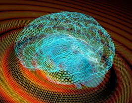 <p>Recreación artística de las ondas cerebrales / Institut Català de Nanociència i Nanotecnologia</p>