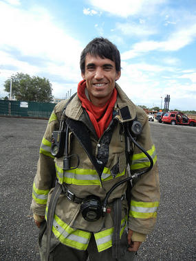 <p>Carlos Pobes, durante su entrnamiento este verano en Estados Unidos.</p>