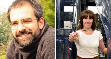 <p>Fernando de Juan y Maia García-Vergniory, los dos investigadores Ikerbasque del DIPC que han participado en el estudio. / DIPC</p>