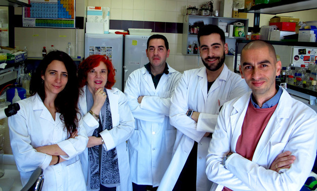 <p>Raúl Rivas, a la derecha, con su equipo de investigación. / DiCYT</p>