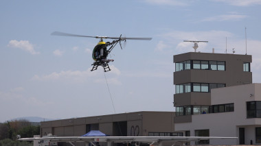 <p>Aterrizaje automático de un helicóptero no tripulado en plataforma móvil, en la instalación ATLAS de la Fundación Andaluza para el Desarrollo Aeroespacial / Fundacion Descubre</p>