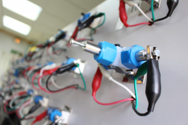 <p>Batería experimental de ion de litio, en un laboratorio de la Universidad de Córdoba. / UCO</p>