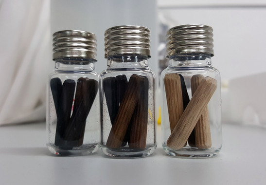 <p>Muestras de restos de incendios / Fundación Descubre</p>