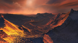 Representación del exoplaneta