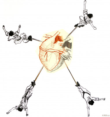 <p>El ritmo cardíaco depende de la coordinación precisa de una onda eléctrica propagada a través del corazón con cada ciclo, que es finalizada por la operación de canales de potasio. Ilustración: Irene Cuesta/SINC</p>