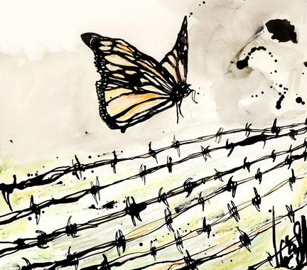 <p>La piel de mariposa es una enfermedad rara que provoca la formación de heridas con facilidad. Ilustración: SINC.</p>